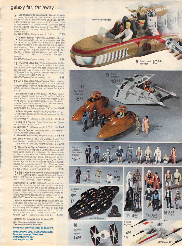 1980 J.C. Penney Christmas Catalog: Lego Space and The Empire Strikes Back
