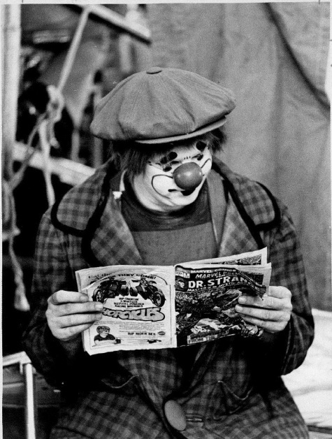 Clown Reading Comic 11-24-72